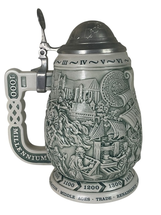 Avon Other - 1999 AVON Millennium 1000 Years of History Lidded Collector's Stein Ceramarte